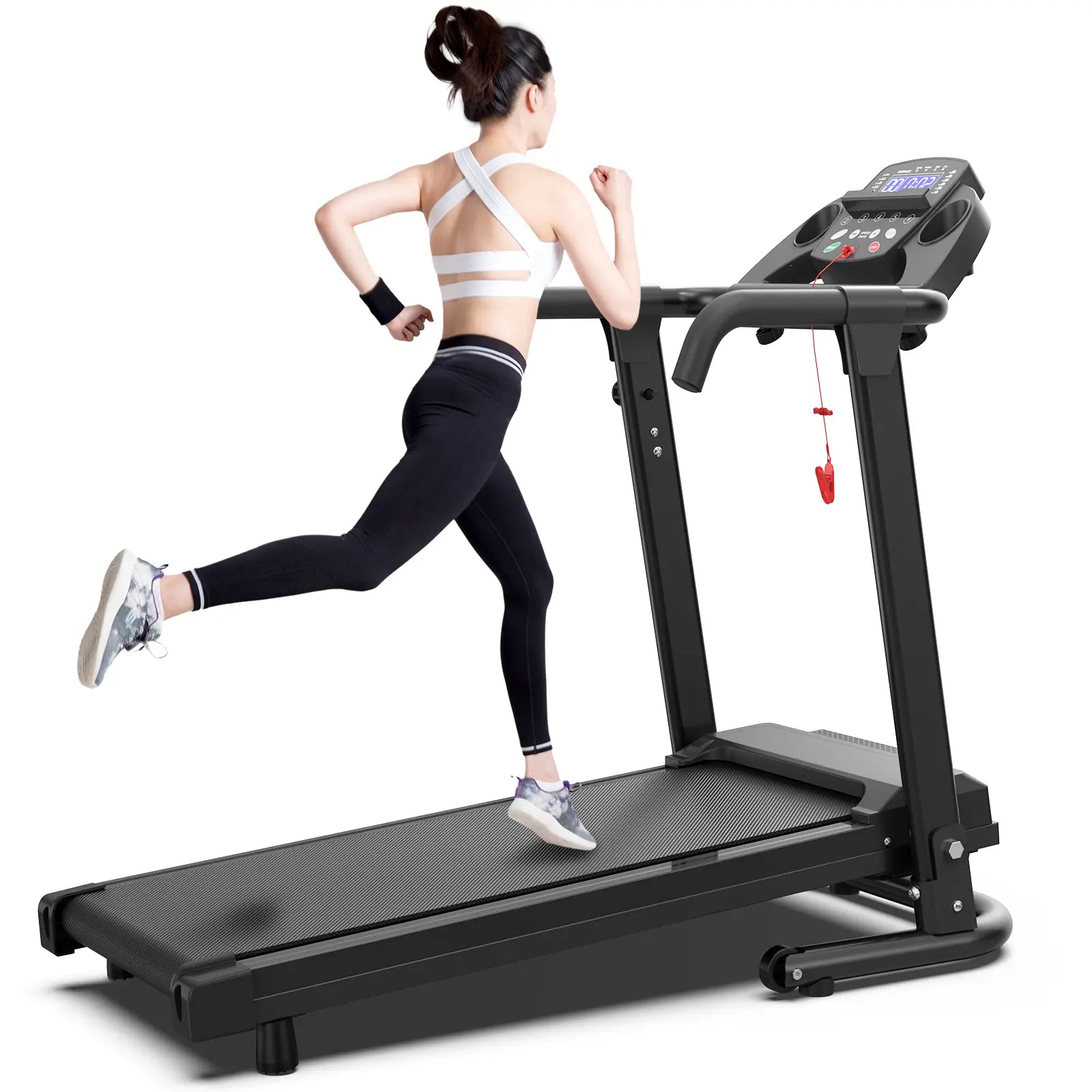 Foldable Home Treadmill - Motorized Walking Pad with 2.5HP Motor, 300 lbs Capacity, APP Control, LED Display, Compact Design